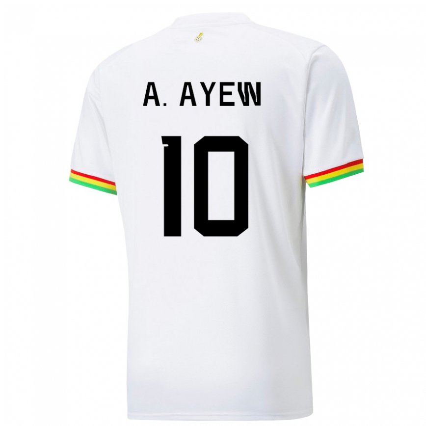 Niño Camiseta Ghana Andre Ayew #10 Blanco 1ª Equipación 22-24 Perú