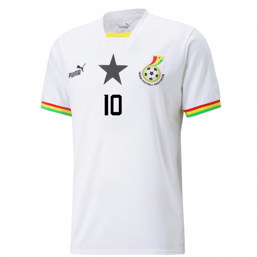 Niño Camiseta Ghana Andre Ayew #10 Blanco 1ª Equipación 22-24 Perú