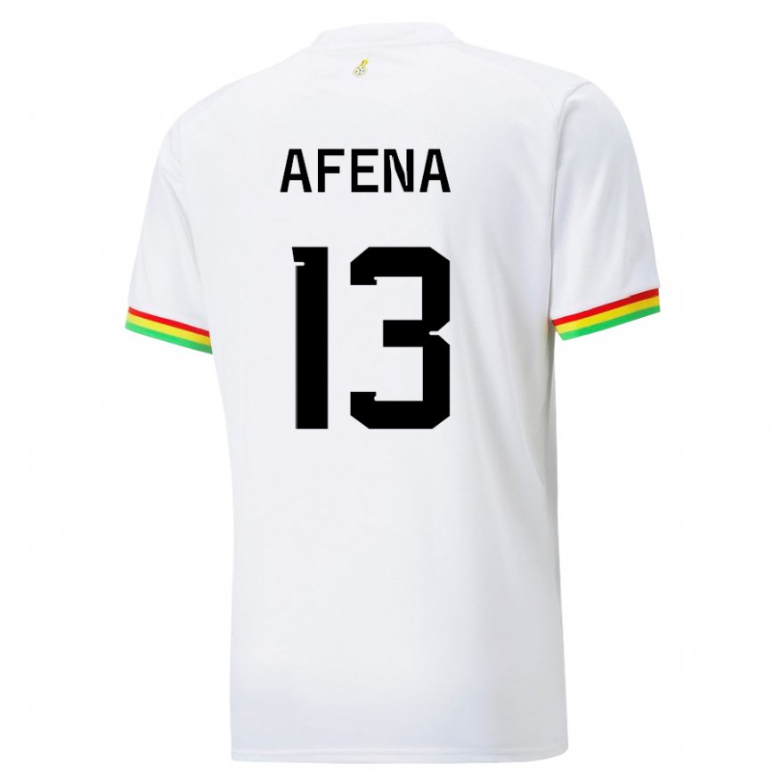 Niño Camiseta Ghana Felix Afena-gyan #13 Blanco 1ª Equipación 22-24 Perú