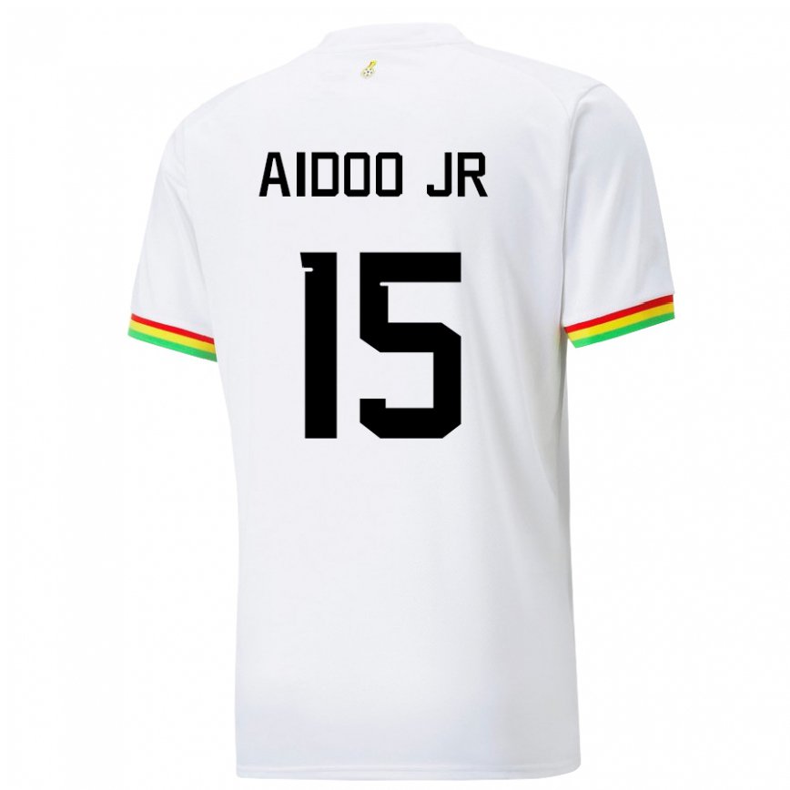 Niño Camiseta Ghana Joseph Aidoo #15 Blanco 1ª Equipación 22-24 Perú