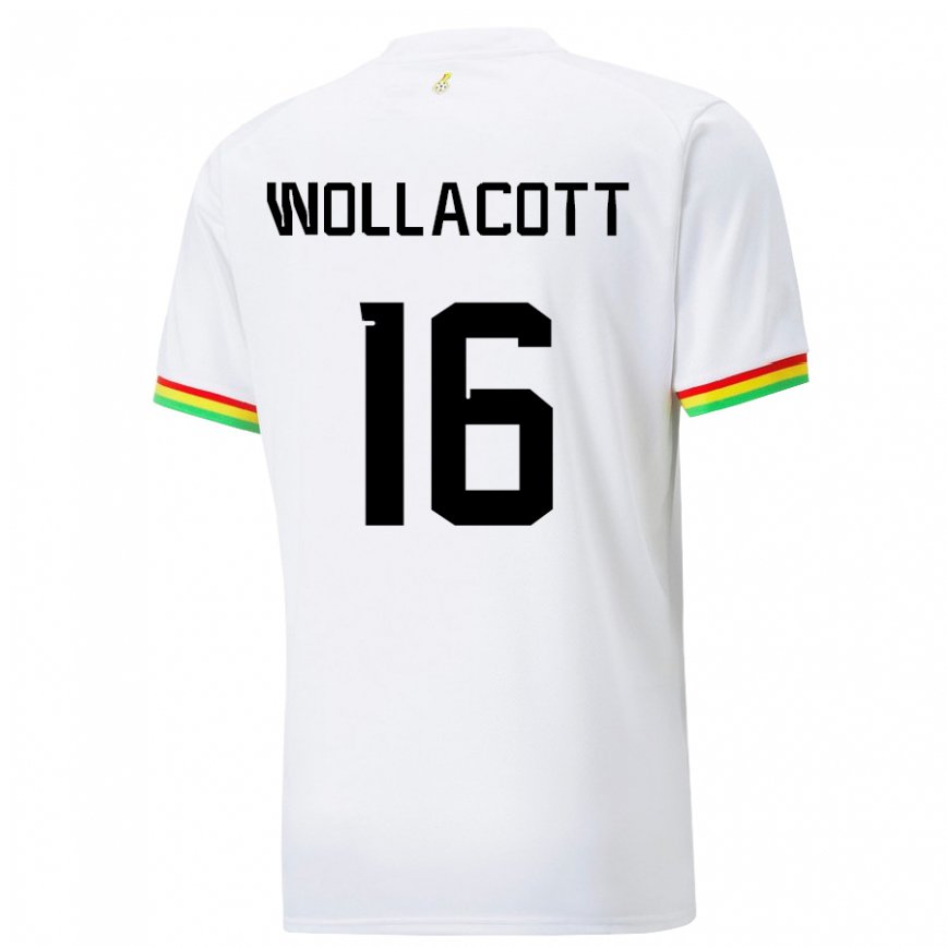 Niño Camiseta Ghana Joe Wollacott #16 Blanco 1ª Equipación 22-24 Perú