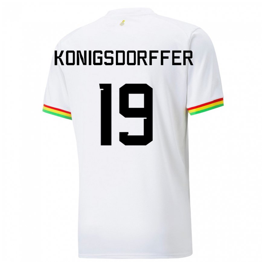 Niño Camiseta Ghana Ransford-yeboah Konigsdorffer #19 Blanco 1ª Equipación 22-24 Perú