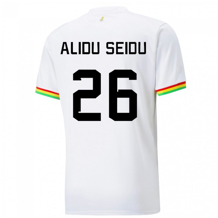 Niño Camiseta Ghana Alidu Seidu #26 Blanco 1ª Equipación 22-24 Perú