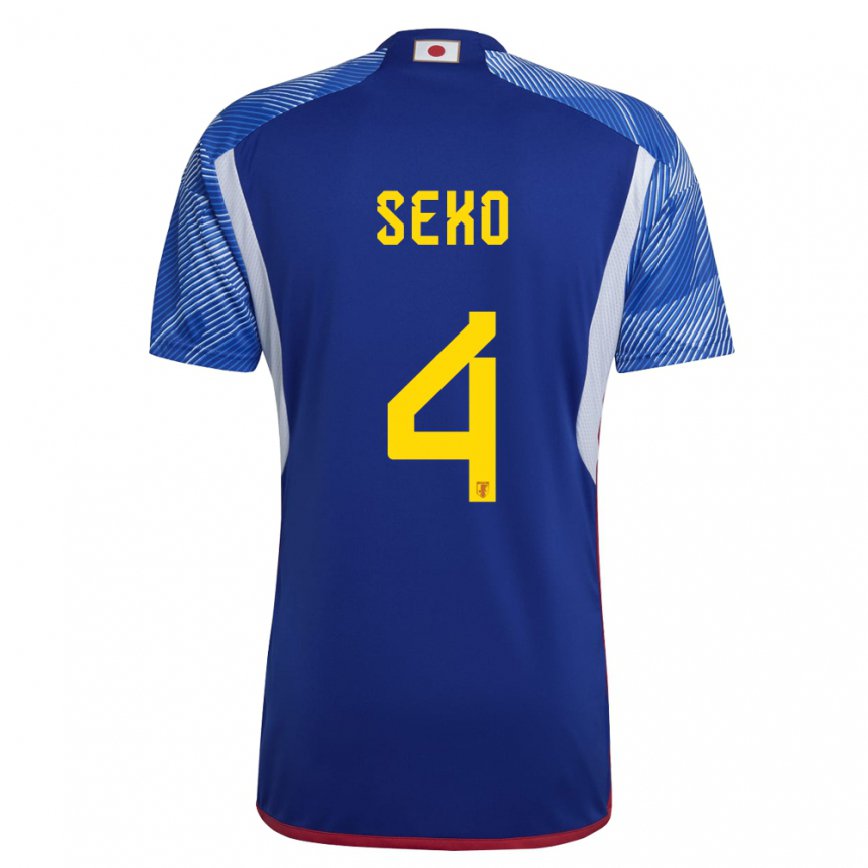 Niño Camiseta Japón Ayumu Seko #4 Azul Real 1ª Equipación 22-24 Perú