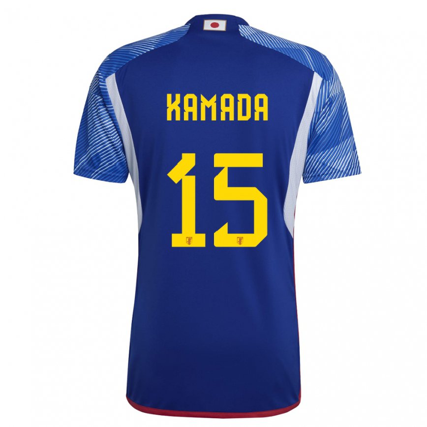 Niño Camiseta Japón Daichi Kamada #15 Azul Real 1ª Equipación 22-24 Perú