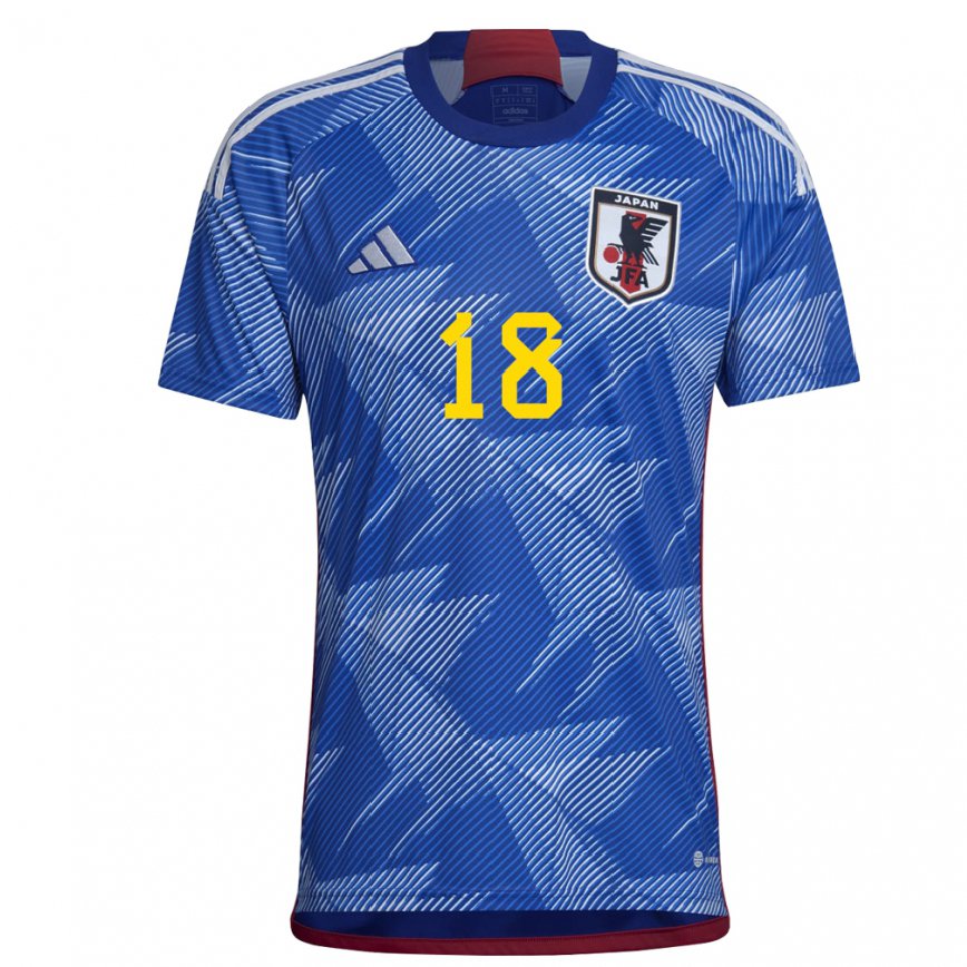 Niño Camiseta Japón Kaoru Mitoma #18 Azul Real 1ª Equipación 22-24 Perú