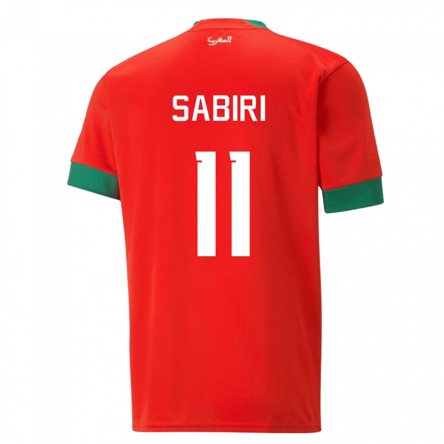 Niño Camiseta Marruecos Abdelhamid Sabiri #11 Rojo 1ª Equipación 22-24 Perú