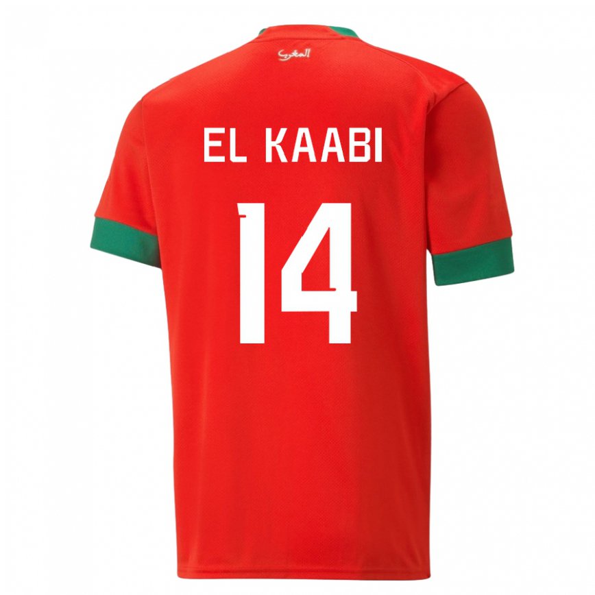 Niño Camiseta Marruecos Ayoub El Kaabi #14 Rojo 1ª Equipación 22-24 Perú