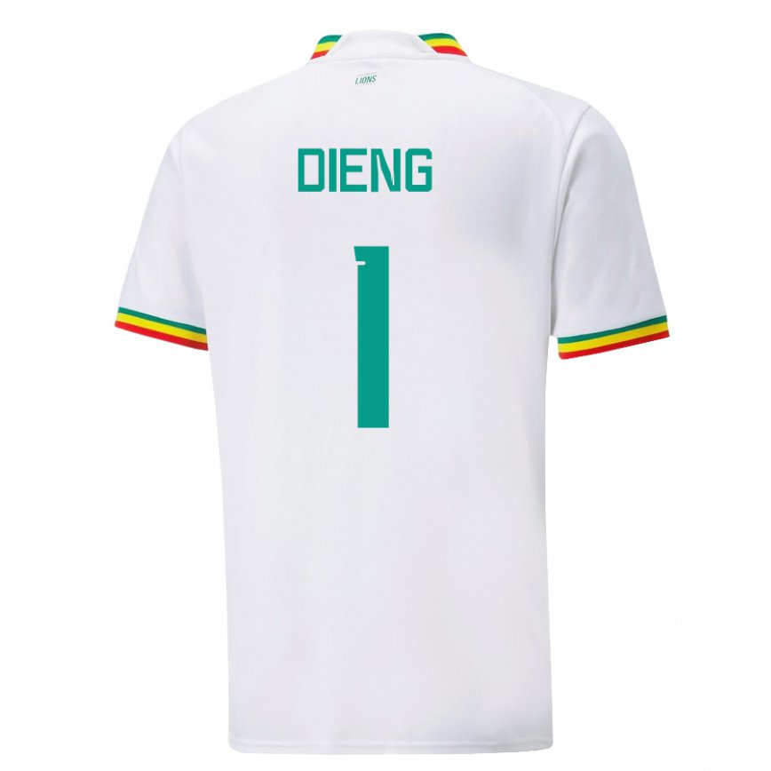 Niño Camiseta Senegal Timothy Dieng #1 Blanco 1ª Equipación 22-24 Perú