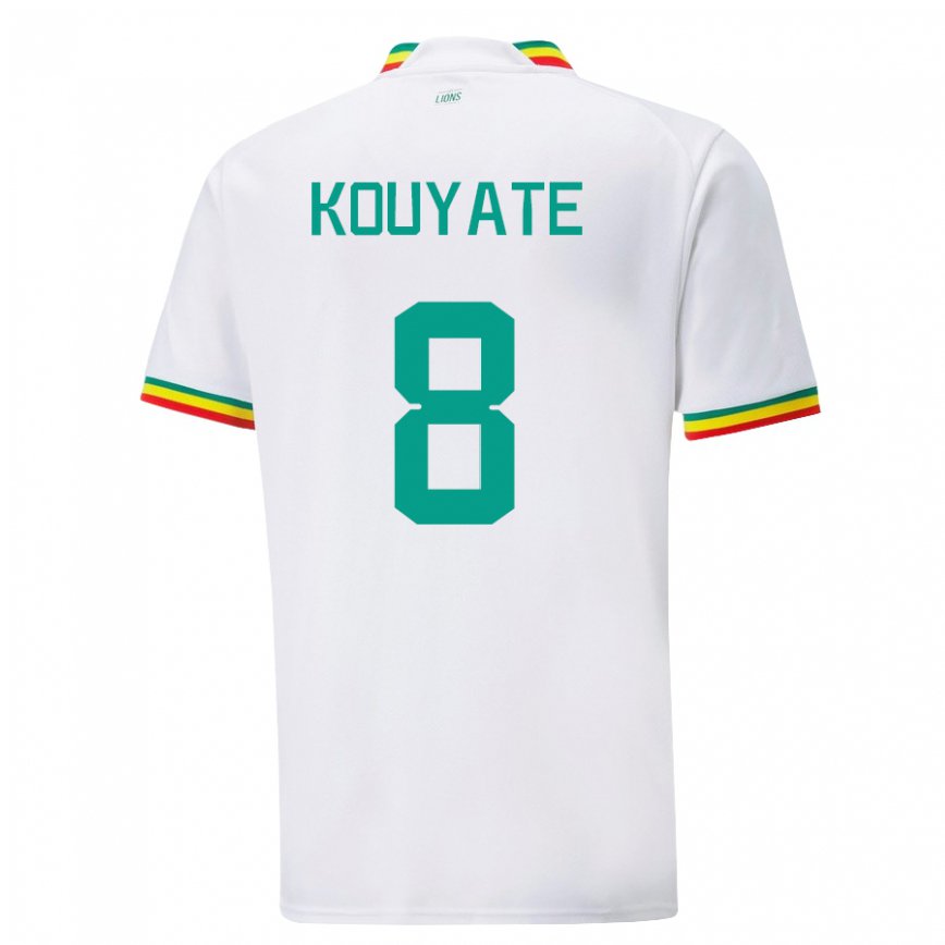 Niño Camiseta Senegal Cheikhou Kouyate #8 Blanco 1ª Equipación 22-24 Perú