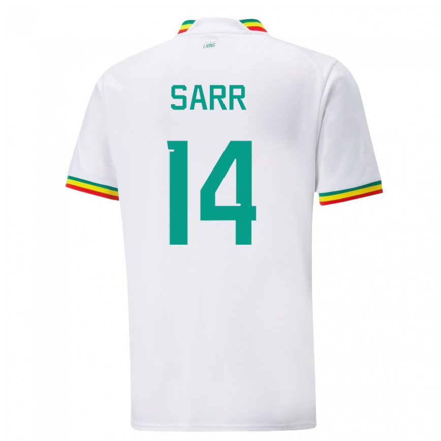 Niño Camiseta Senegal Pape Sarr #14 Blanco 1ª Equipación 22-24 Perú