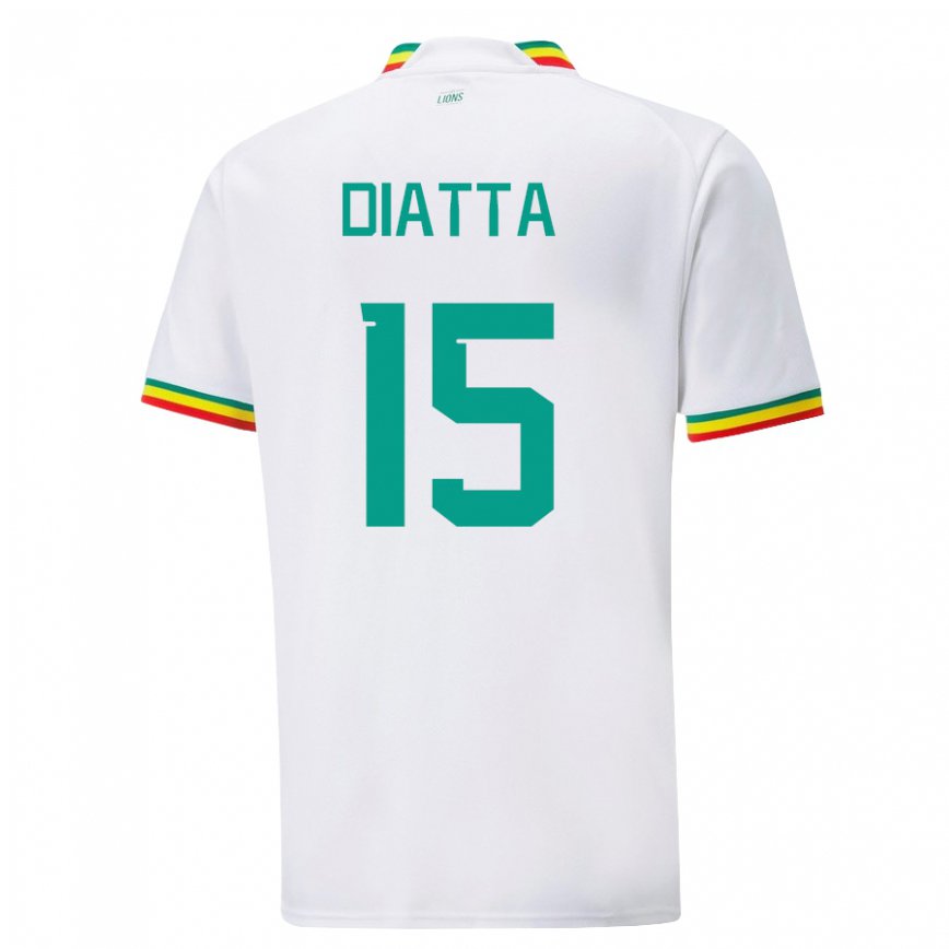 Niño Camiseta Senegal Krepin Diatta #15 Blanco 1ª Equipación 22-24 Perú