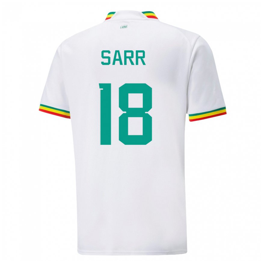 Niño Camiseta Senegal Ismaila Sarr #18 Blanco 1ª Equipación 22-24 Perú