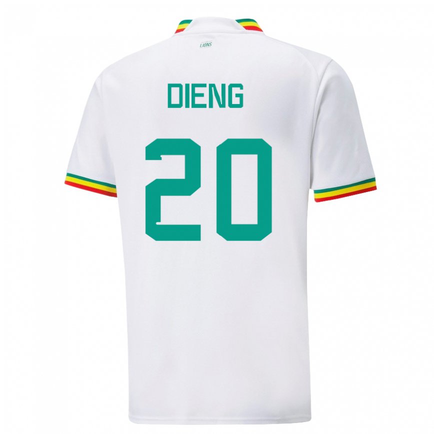 Niño Camiseta Senegal Bamba Dieng #20 Blanco 1ª Equipación 22-24 Perú