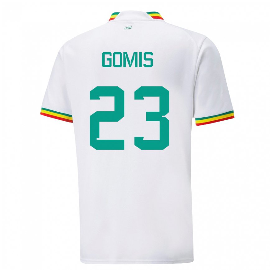 Niño Camiseta Senegal Alfred Gomis #23 Blanco 1ª Equipación 22-24 Perú