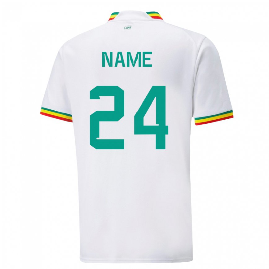 Niño Camiseta Senegal Moustapha Name #24 Blanco 1ª Equipación 22-24 Perú