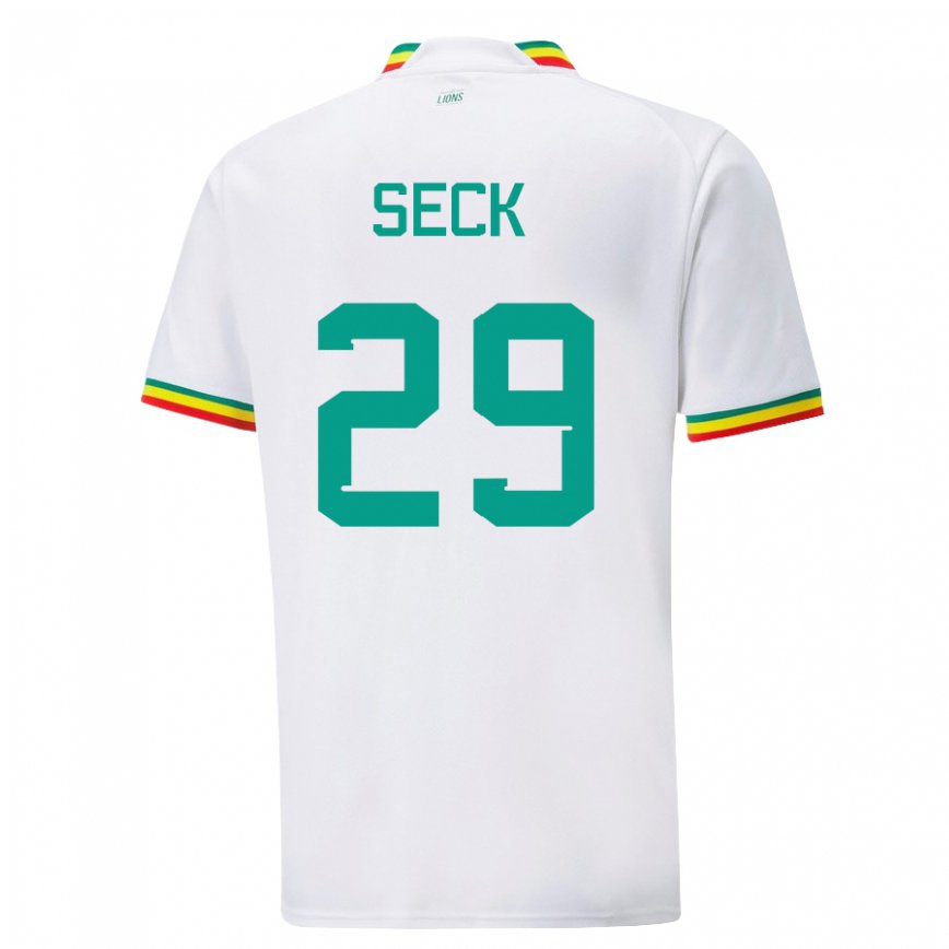 Niño Camiseta Senegal Demba Seck #29 Blanco 1ª Equipación 22-24 Perú