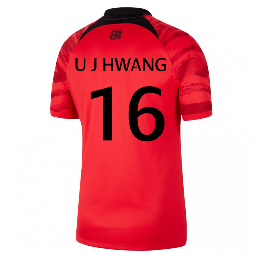 Niño Camiseta Corea Del Sur Ui-jo Hwang #16 Rojo Volver 1ª Equipación 22-24 Perú