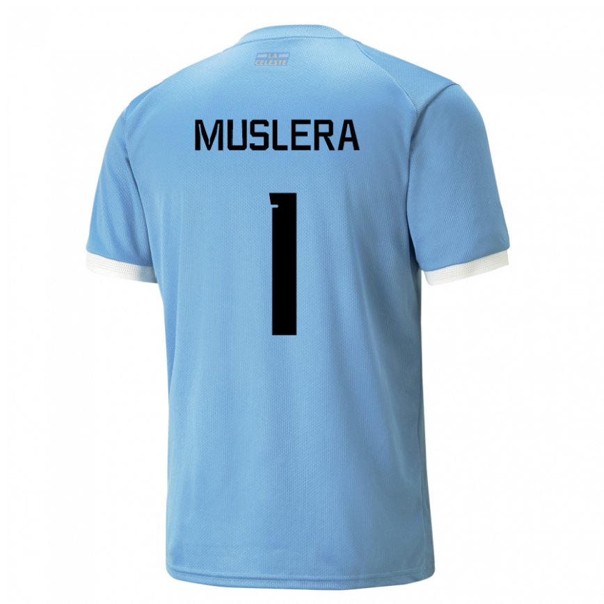 Niño Camiseta Uruguay Fernando Muslera #1 Azul 1ª Equipación 22-24 Perú