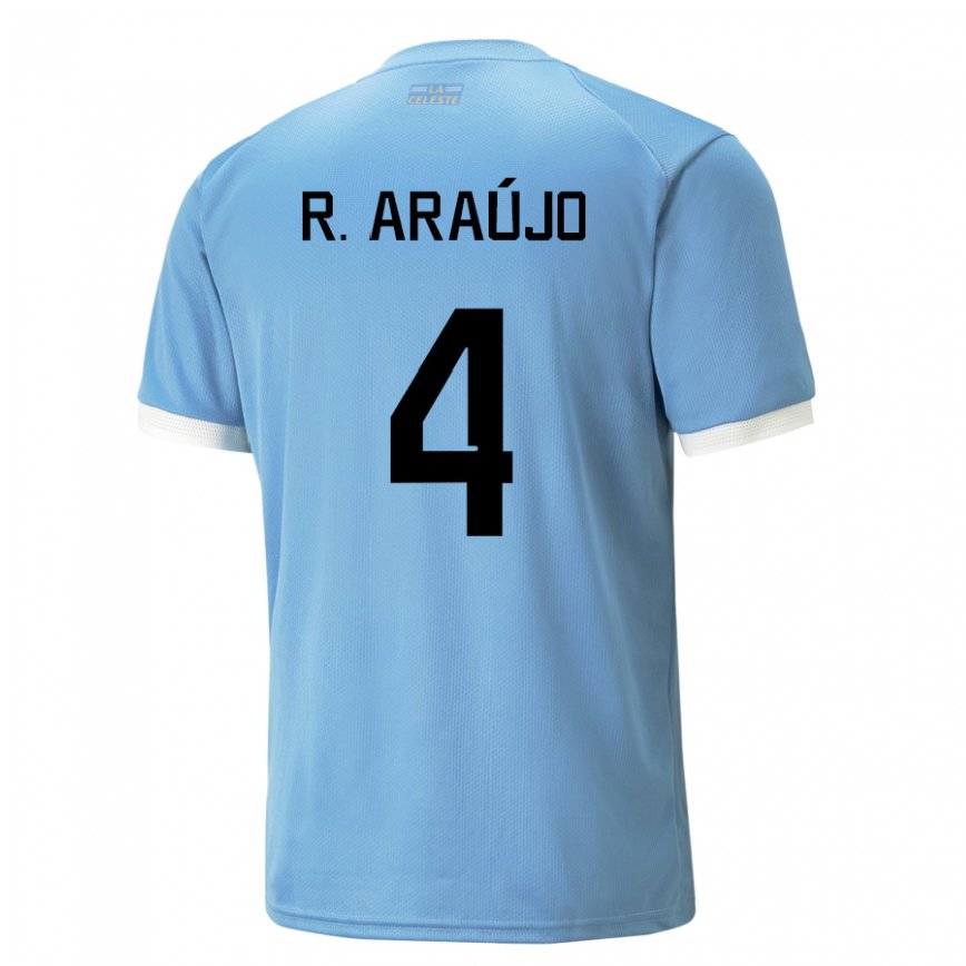 Niño Camiseta Uruguay Ronald Araujo #4 Azul 1ª Equipación 22-24 Perú