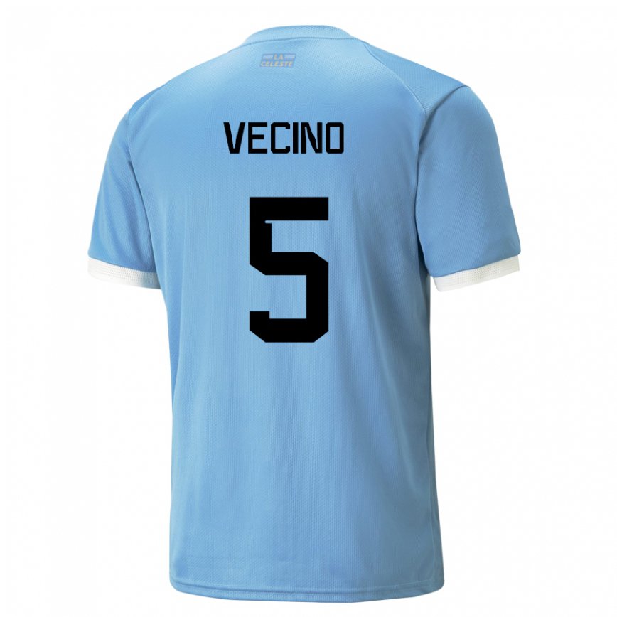 Niño Camiseta Uruguay Matias Vecino #5 Azul 1ª Equipación 22-24 Perú