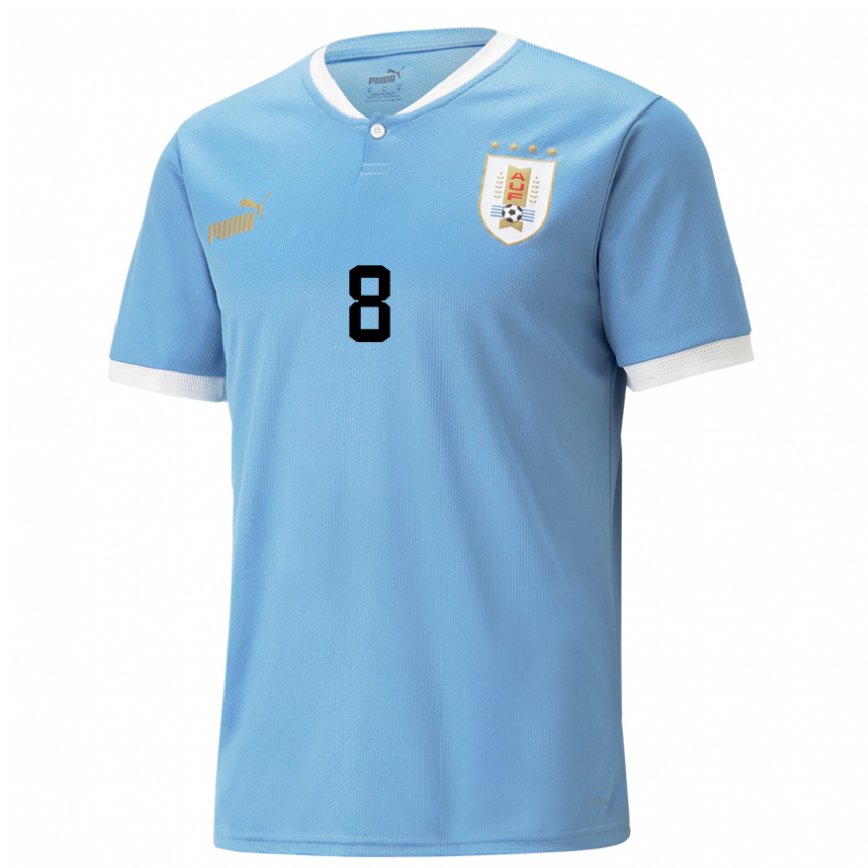 Niño Camiseta Uruguay Facundo Pellistri #8 Azul 1ª Equipación 22-24 Perú