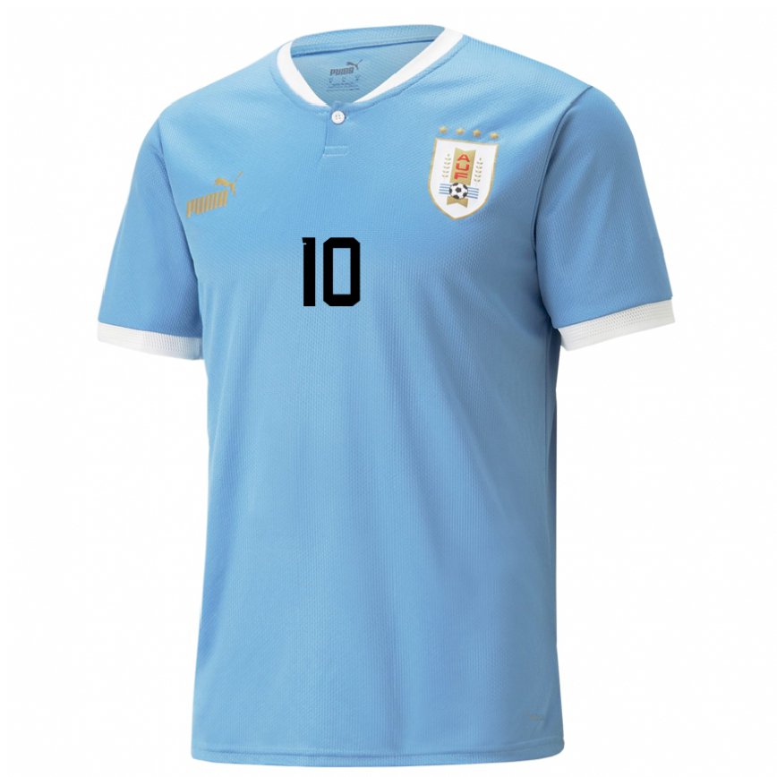 Niño Camiseta Uruguay Giorgian De Arrascaeta #10 Azul 1ª Equipación 22-24 Perú