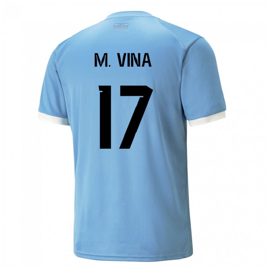 Niño Camiseta Uruguay Matias Vina #17 Azul 1ª Equipación 22-24 Perú