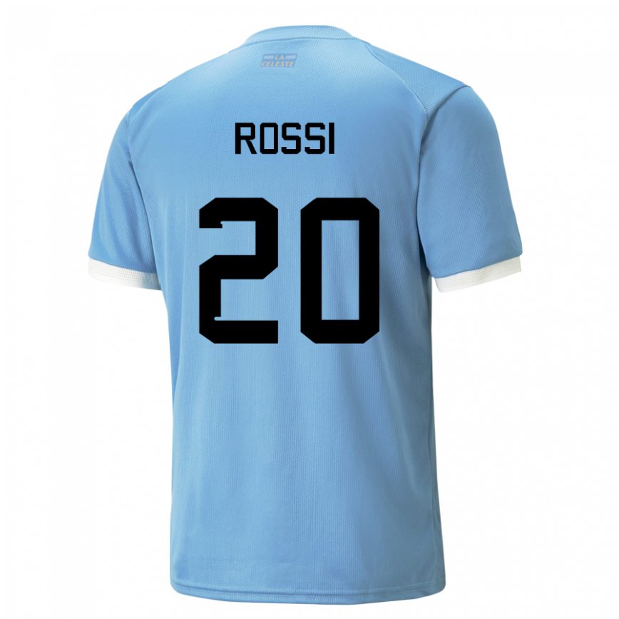 Niño Camiseta Uruguay Diego Rossi #20 Azul 1ª Equipación 22-24 Perú