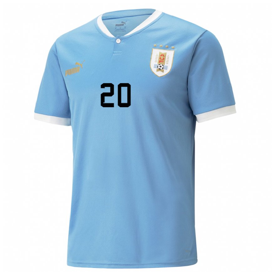 Niño Camiseta Uruguay Diego Rossi #20 Azul 1ª Equipación 22-24 Perú