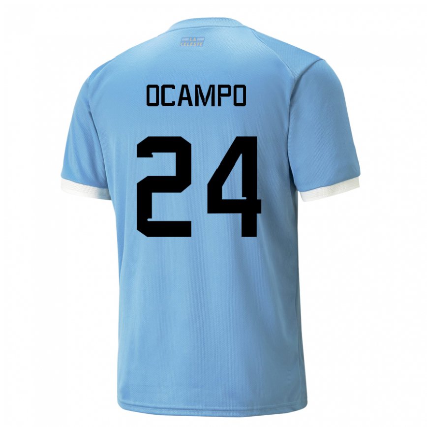 Niño Camiseta Uruguay Brian Ocampo #24 Azul 1ª Equipación 22-24 Perú