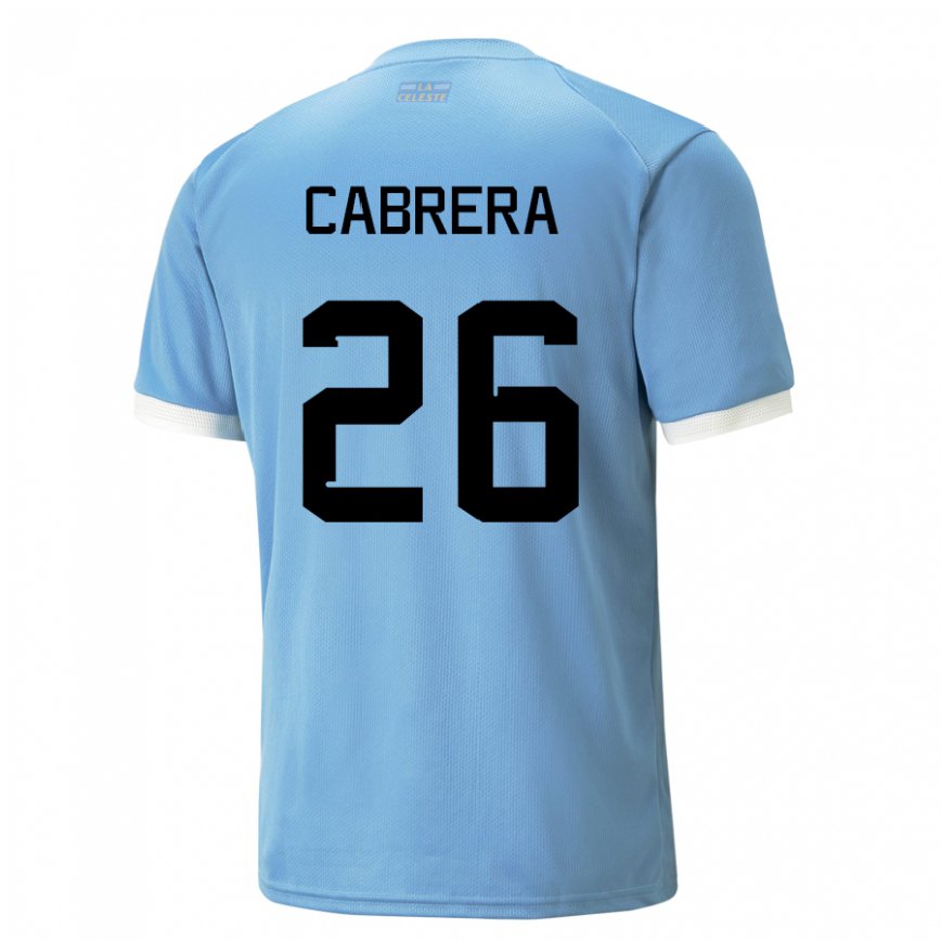 Niño Camiseta Uruguay Leandro Cabrera #26 Azul 1ª Equipación 22-24 Perú