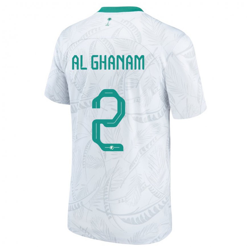 Niño Camiseta Arabia Saudita Sultan Al Ghanam #2 Blanco 1ª Equipación 22-24 Perú