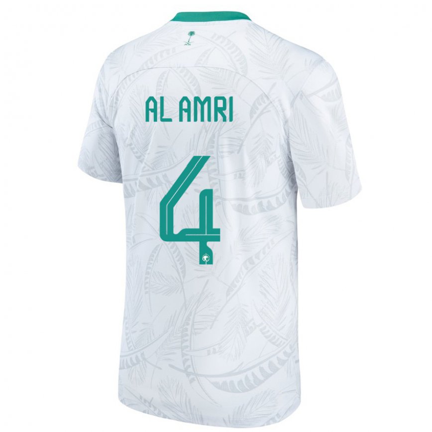 Niño Camiseta Arabia Saudita Abdulelah Al Amri #4 Blanco 1ª Equipación 22-24 Perú