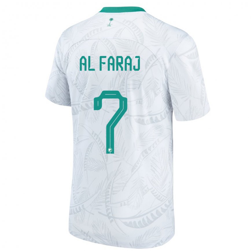 Niño Camiseta Arabia Saudita Salman Al Faraj #7 Blanco 1ª Equipación 22-24 Perú