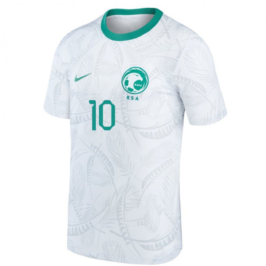 Niño Camiseta Arabia Saudita Salem Al Dawsari #10 Blanco 1ª Equipación 22-24 Perú