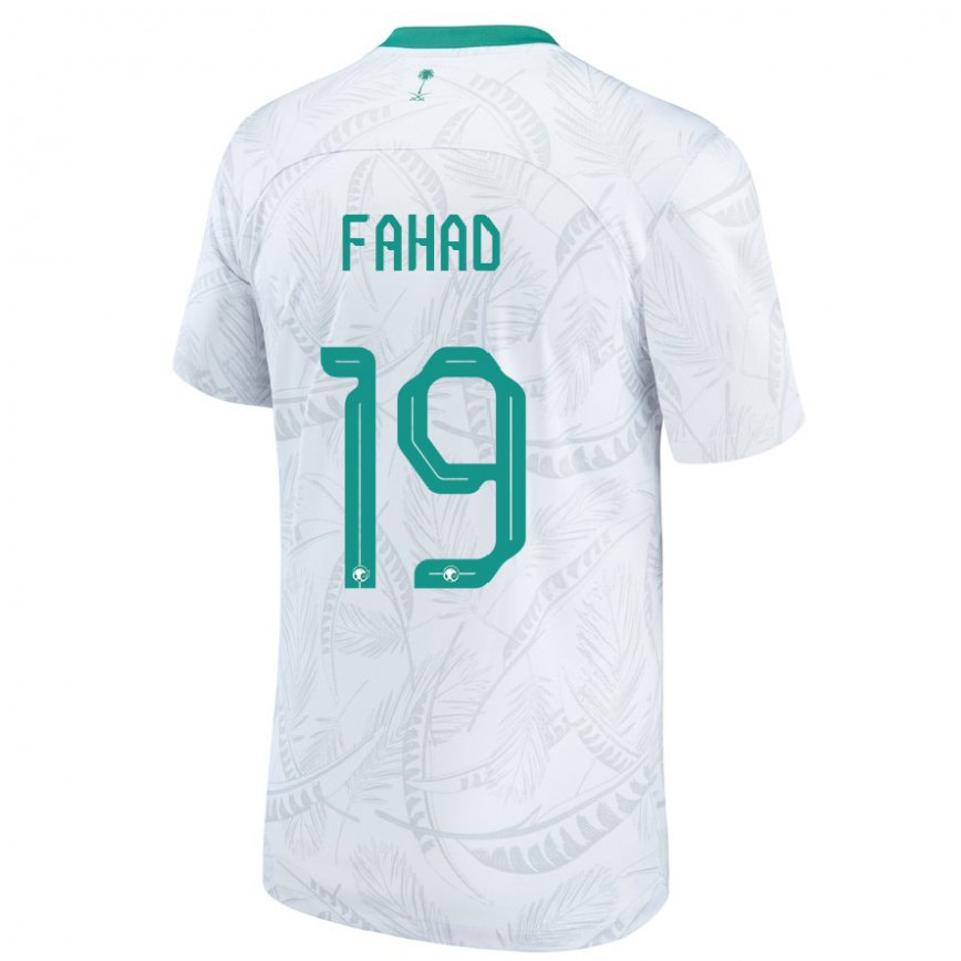 Niño Camiseta Arabia Saudita Fahad Al Muwallad #19 Blanco 1ª Equipación 22-24 Perú