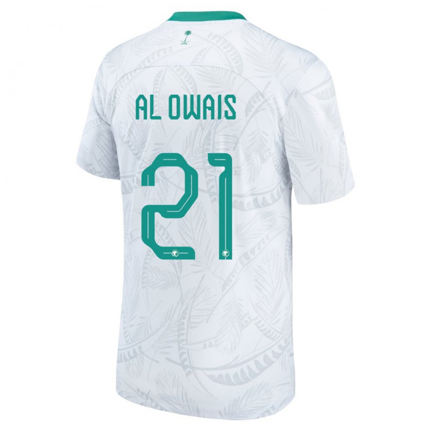 Niño Camiseta Arabia Saudita Mohammed Al Owais #21 Blanco 1ª Equipación 22-24 Perú