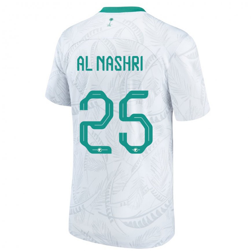 Niño Camiseta Arabia Saudita Awad Al Nashri #25 Blanco 1ª Equipación 22-24 Perú