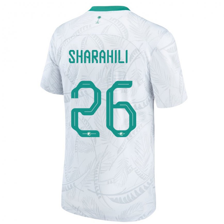 Niño Camiseta Arabia Saudita Riyadh Sharahili #26 Blanco 1ª Equipación 22-24 Perú