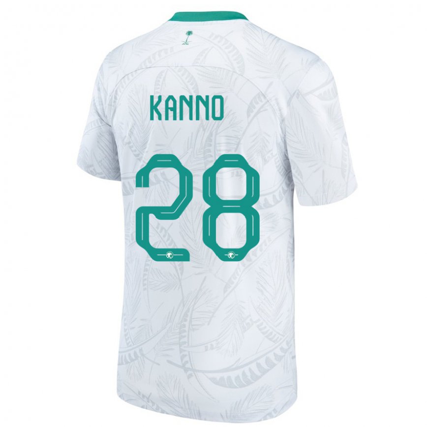 Niño Camiseta Arabia Saudita Mohamed Kanno #28 Blanco 1ª Equipación 22-24 Perú