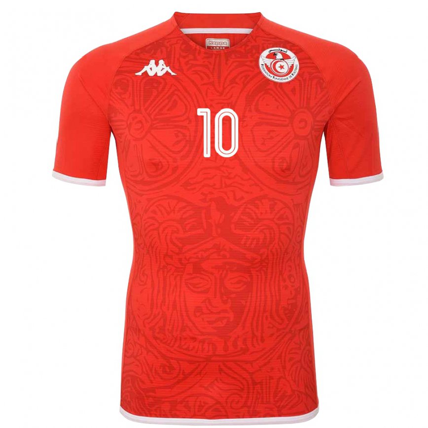 Niño Camiseta Túnez Wahbi Khazri #10 Rojo 1ª Equipación 22-24 Perú