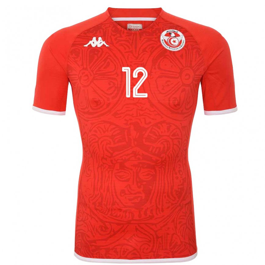 Niño Camiseta Túnez Ali Maaloul #12 Rojo 1ª Equipación 22-24 Perú