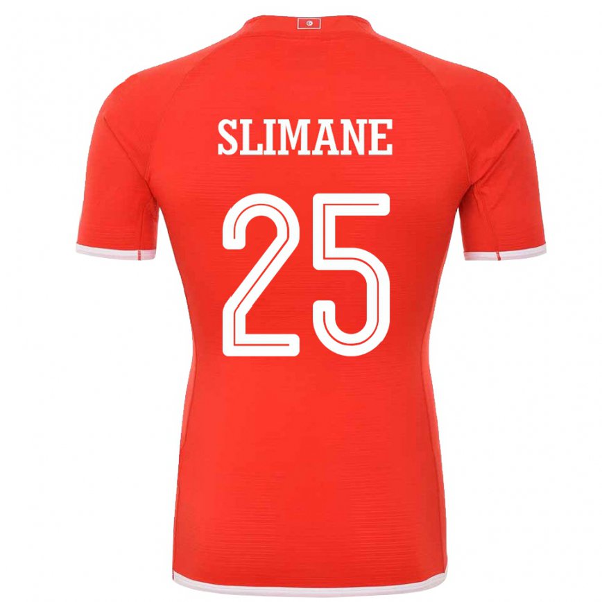 Niño Camiseta Túnez Anis Ben Slimane #25 Rojo 1ª Equipación 22-24 Perú