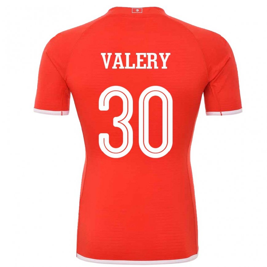 Niño Camiseta Túnez Yann Valery #30 Rojo 1ª Equipación 22-24 Perú