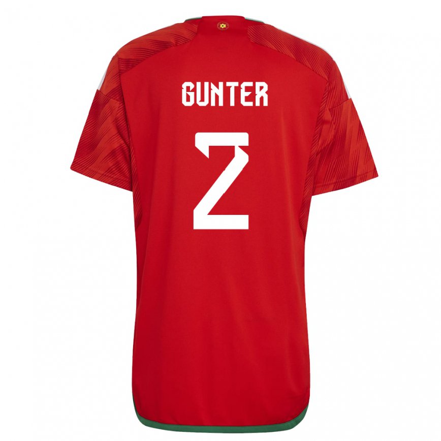 Niño Camiseta Gales Chris Gunter #2 Rojo 1ª Equipación 22-24 Perú