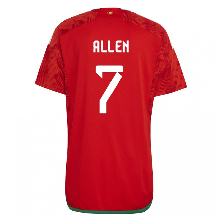 Niño Camiseta Gales Joe Allen #7 Rojo 1ª Equipación 22-24 Perú