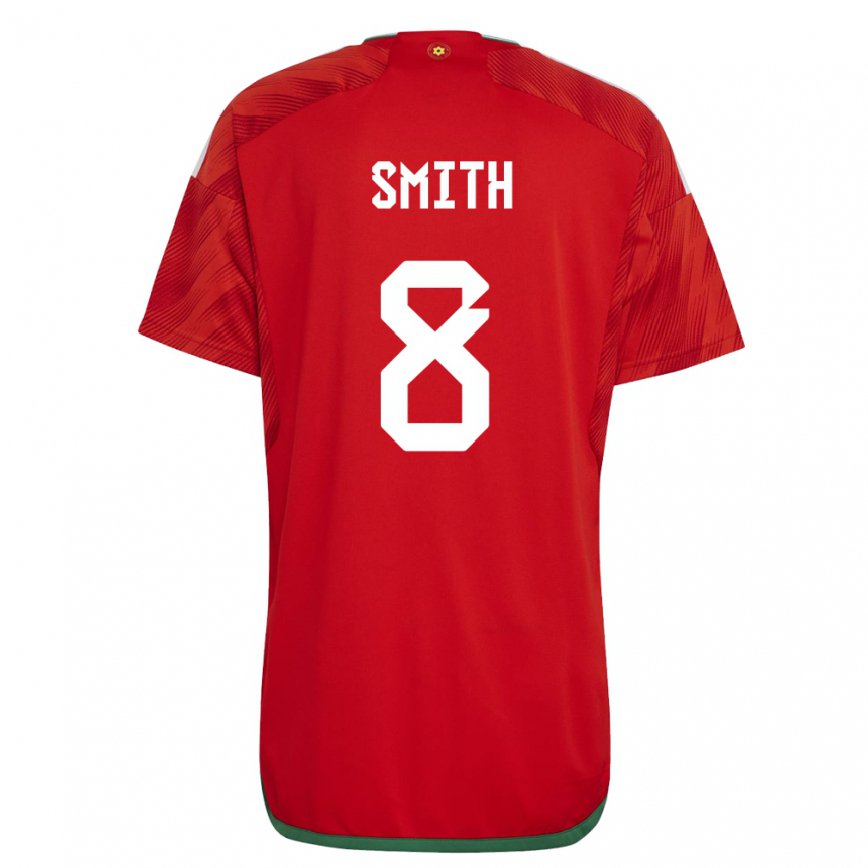 Niño Camiseta Gales Matt Smith #8 Rojo 1ª Equipación 22-24 Perú