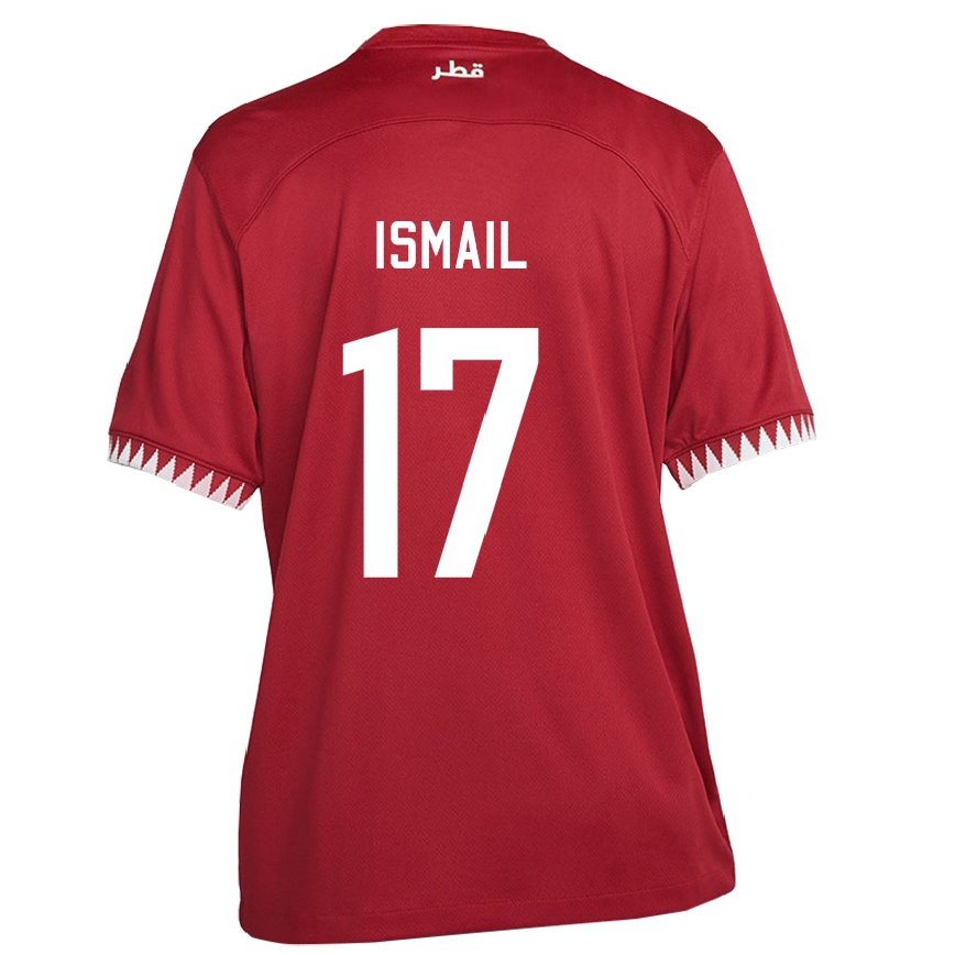 Niño Camiseta Catar Ismail Mohamad #17 Granate 1ª Equipación 22-24 Perú