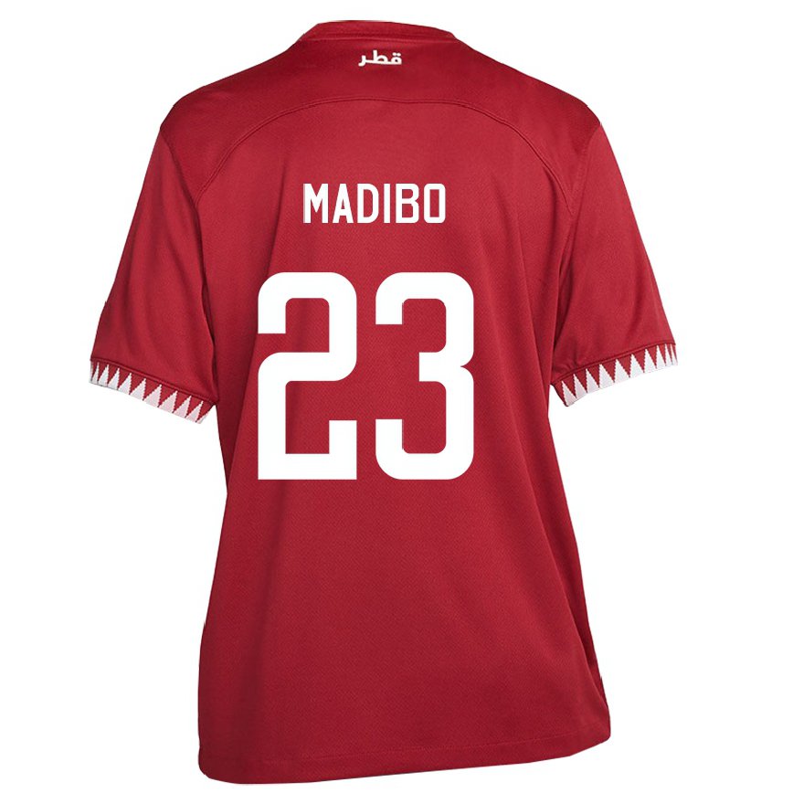 Niño Camiseta Catar Assim Madibo #23 Granate 1ª Equipación 22-24 Perú